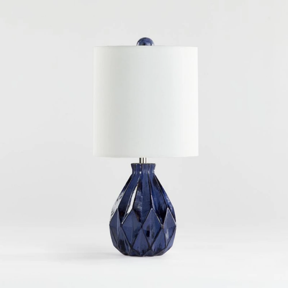 Origami Blue Ceramic Table Lamp