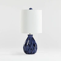 Origami Blue Ceramic Table Lamp