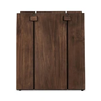 Oscar Brown Pine Wood Rectangular End Table