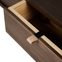 Oscar Brown Pine Wood 52" Rectangular Storage Coffee Table
