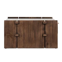 Oscar Brown Pine Wood 52" Rectangular Storage Coffee Table