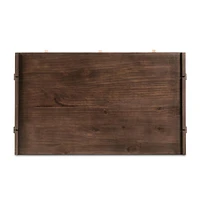 Oscar Brown Pine Wood 52" Rectangular Storage Coffee Table