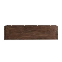 Oscar Brown Pine Wood 78" Rectangular Storage Console Table