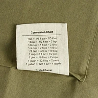 Oslo Cross-Back Green Linen-Organic Cotton Apron with Pocket