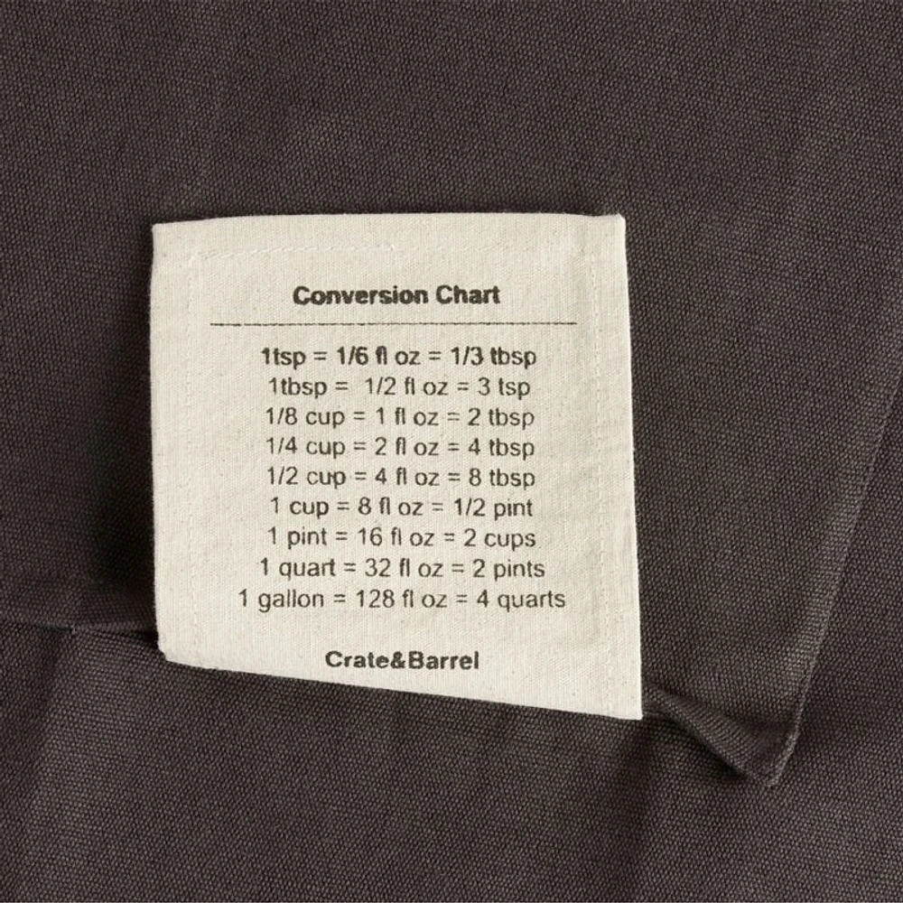 Oslo Cross-Back Gray Linen-Organic Cotton Apron with Pocket