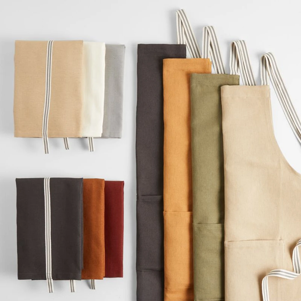 Oslo Cross-Back Linen-Organic Cotton Apron with Pocket