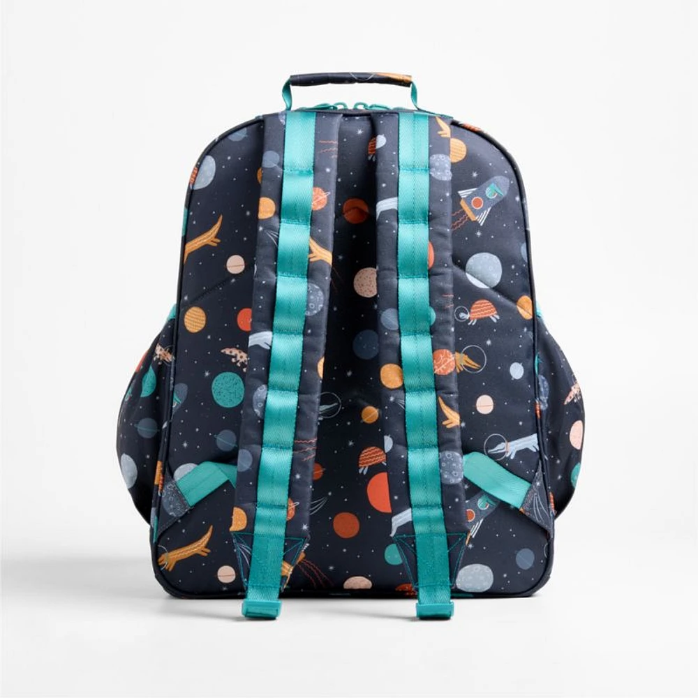 Outer Space Party Large Kids Backpack with Side Pockets
