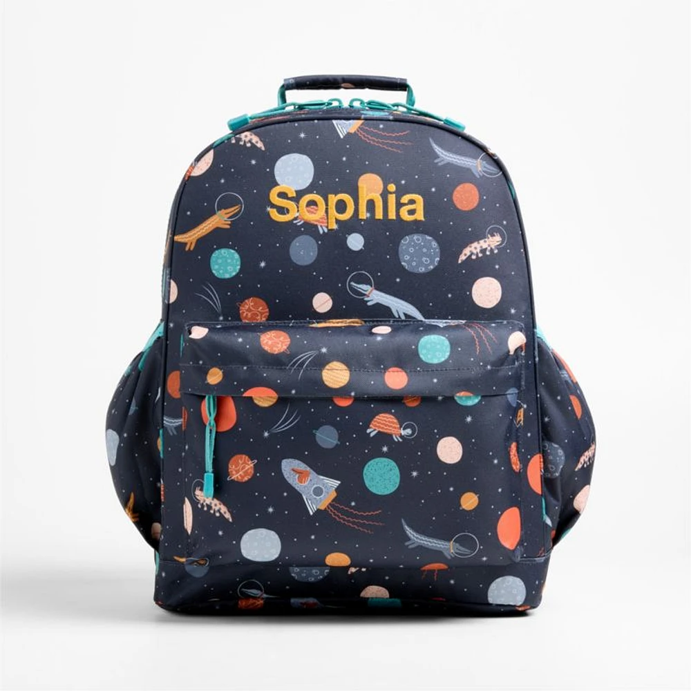 Outer Space Party Large Kids Backpack with Side Pockets