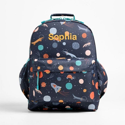 Outer Space Party Large Kids Backpack with Side Pockets