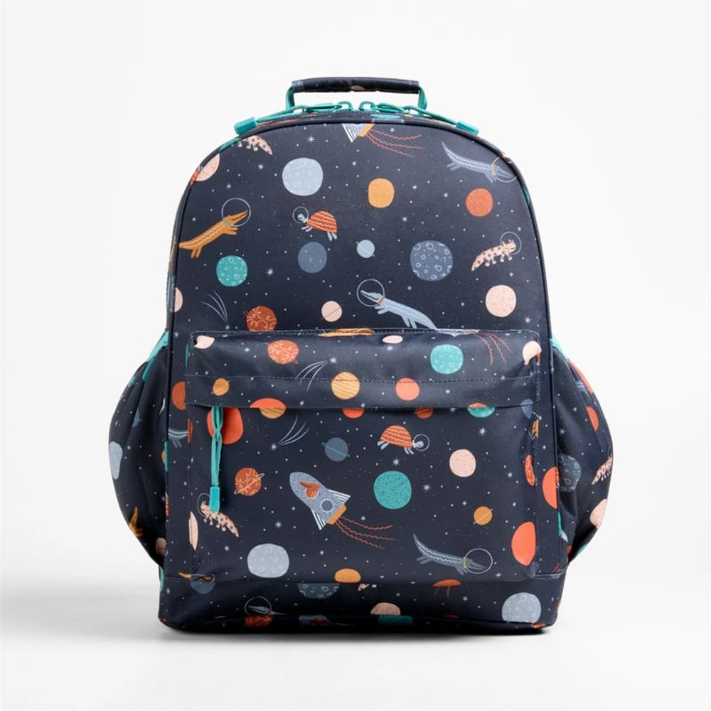 Outer Space Party Large Kids Backpack with Side Pockets
