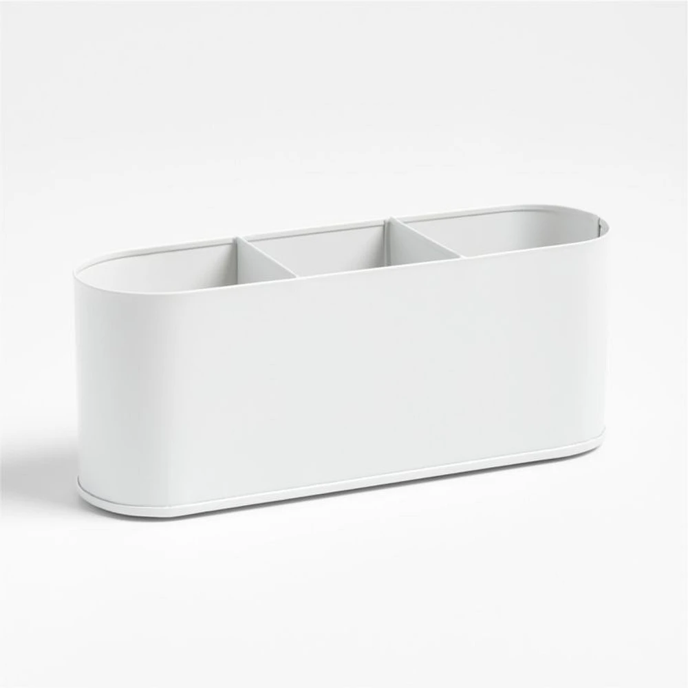 Outline White Metal Study Desk Organizer