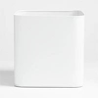 Outline White Metal Storage Bin with Handles