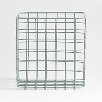 Outline Sage Wire Metal Storage Bin with Handles