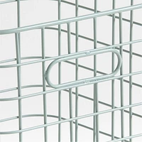 Outline Sage Wire Metal Storage Bin with Handles