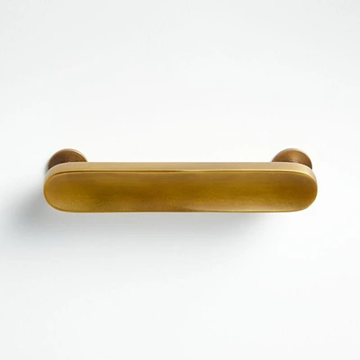 Oval 4" Antique Brass Bar Pull