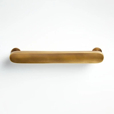 Oval 6" Antique Brass Bar Pull