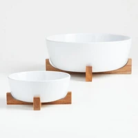 Oven-to-Table Small Serve Bowl with Wood Stand