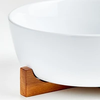 Oven-to-Table Small Serve Bowl with Wood Stand