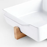 Oven-to-Table Square Baking Dish with Wood Stand