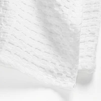 Oversized Waffle White Dish Towels, Set of 2
