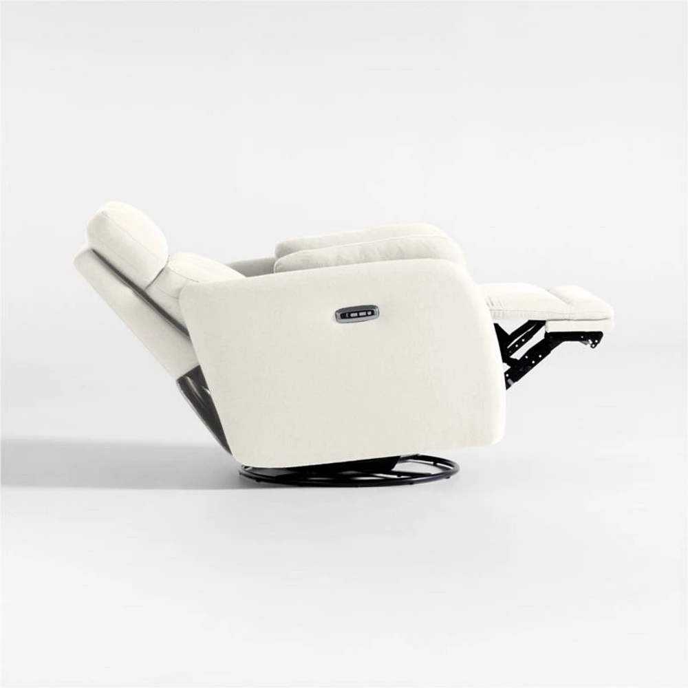 Owen Cream Nursery Electronic Power Recliner with Night Light
