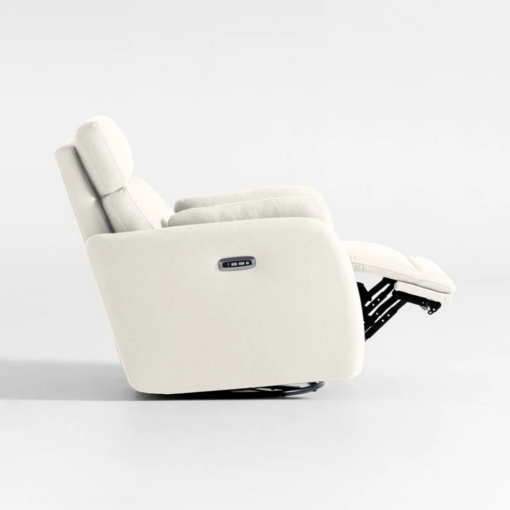 Owen Cream Nursery Electronic Power Recliner with Night Light