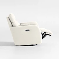 Owen Cream Nursery Electronic Power Recliner with Night Light