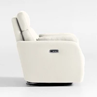 Owen Cream Nursery Electronic Power Recliner with Night Light