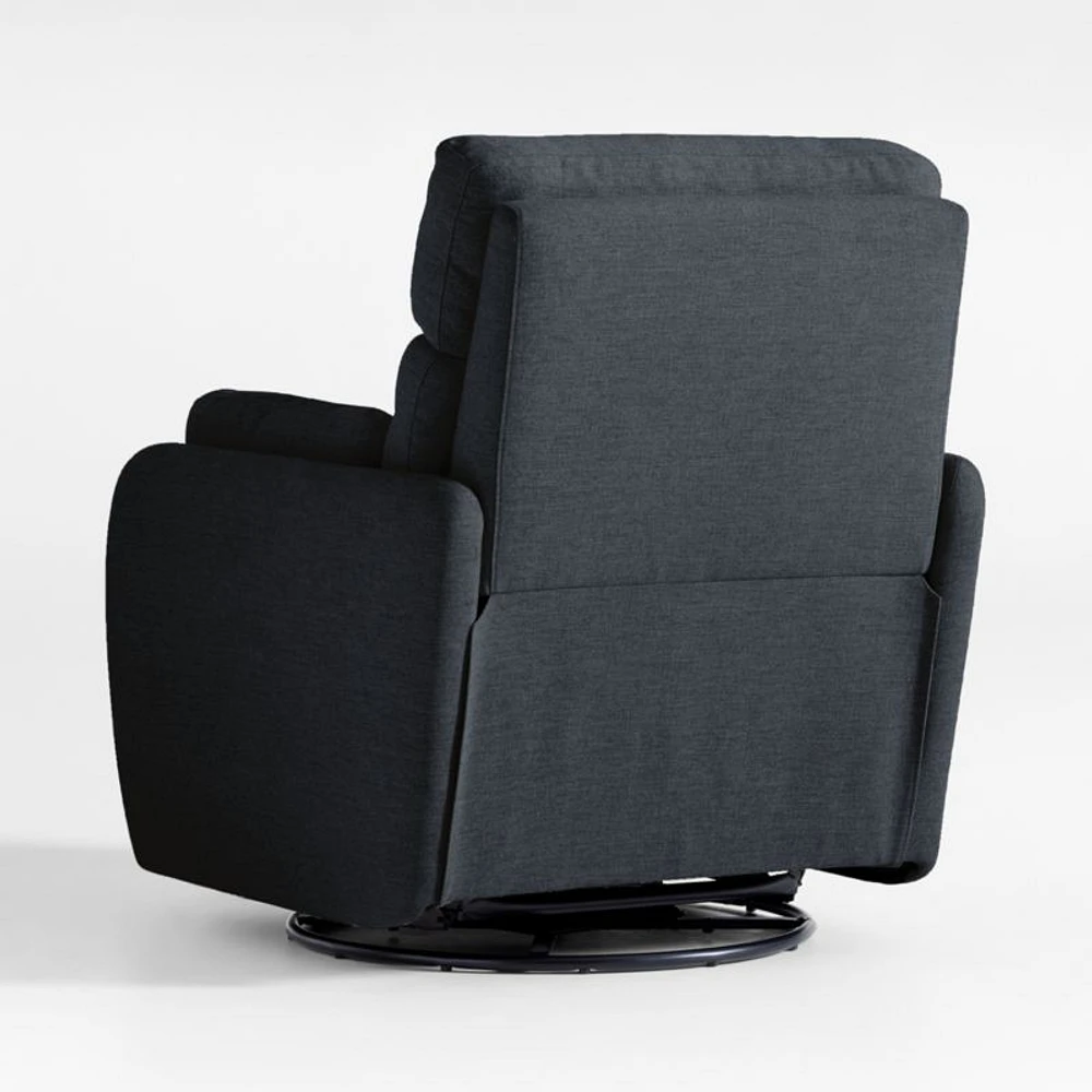 Owen Midnight Blue Nursery Electronic Power Recliner with Nightlight