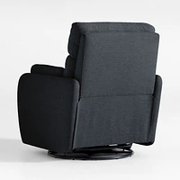 Owen Midnight Blue Nursery Electronic Power Recliner with Nightlight
