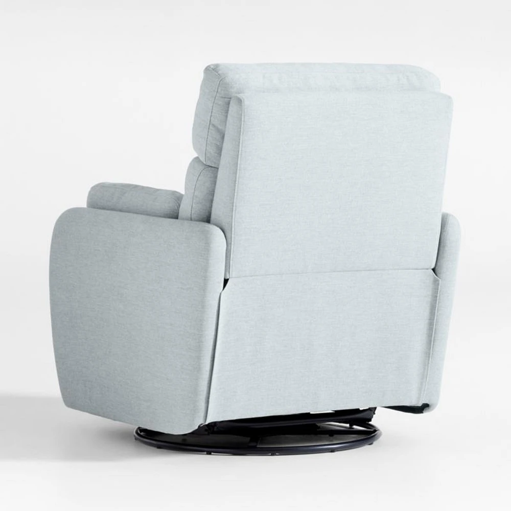 Owen Winter Grey Nursery Electronic Power Recliner with Night Light
