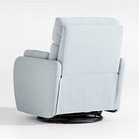 Owen Winter Grey Nursery Electronic Power Recliner with Night Light