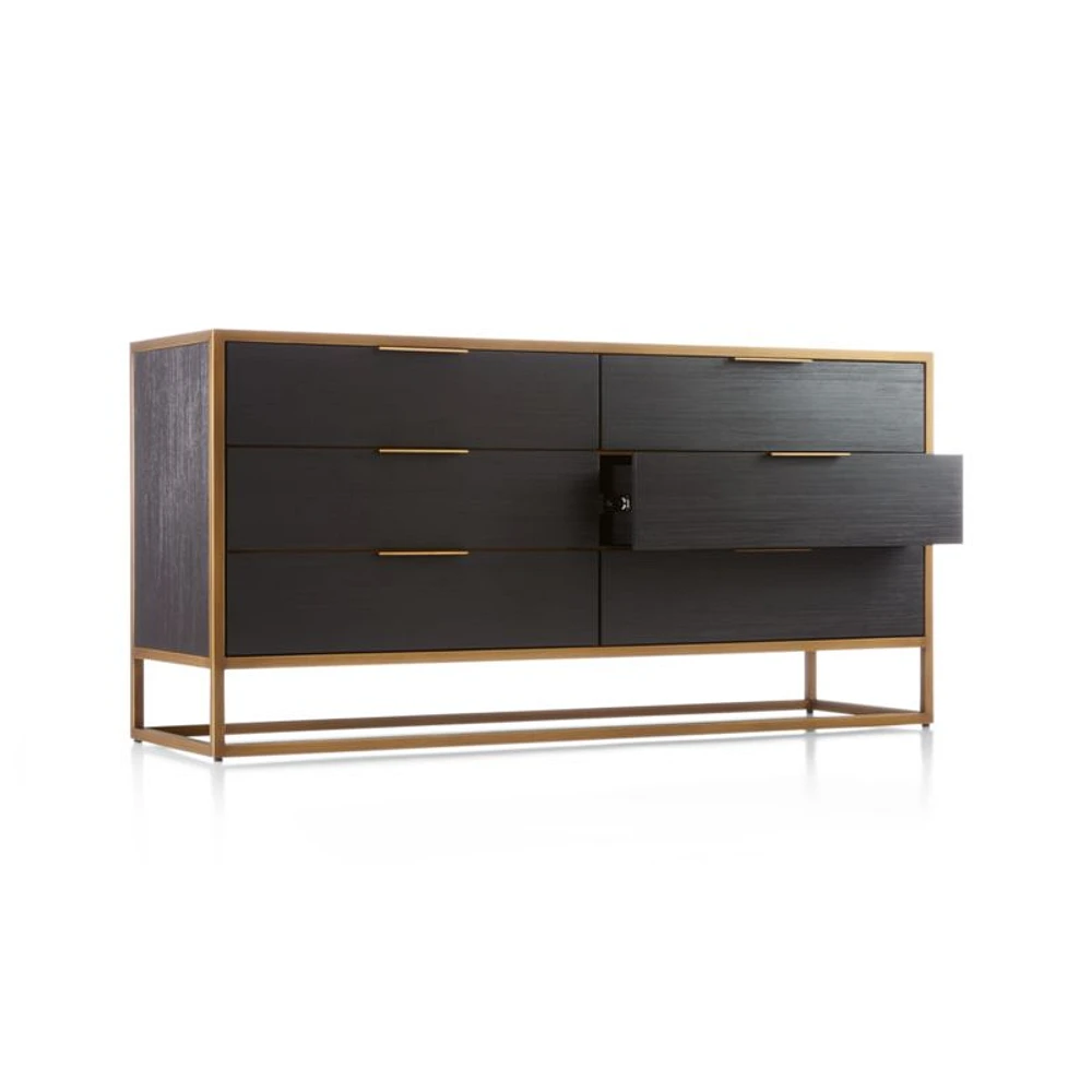 Oxford Black 6-Drawer Dresser