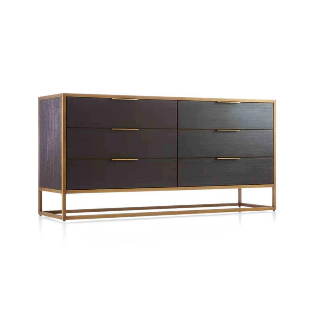 Oxford Black 6-Drawer Dresser
