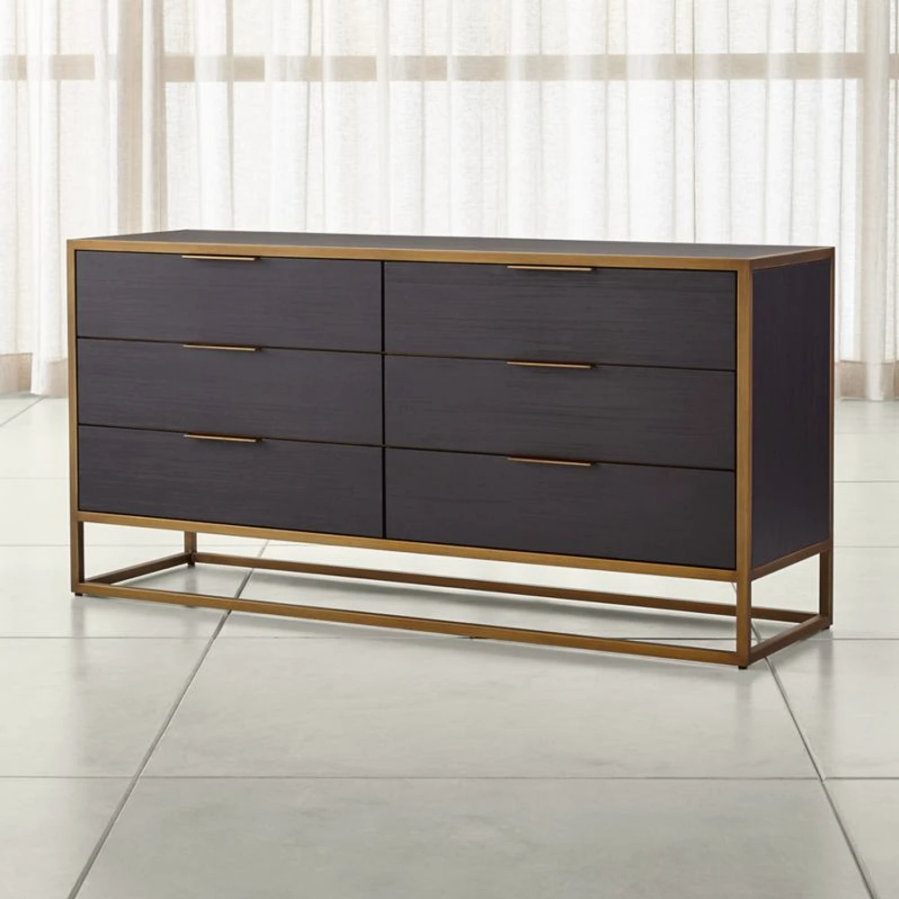 Oxford Black 6-Drawer Dresser