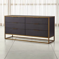Oxford Black 6-Drawer Dresser