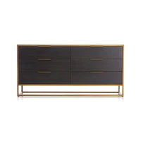 Oxford Black 6-Drawer Dresser