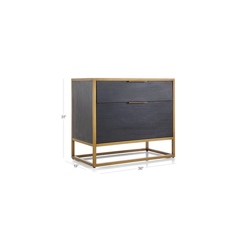 Oxford Black Lateral File Cabinet