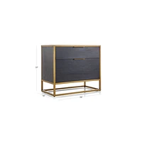 Oxford Black Lateral File Cabinet