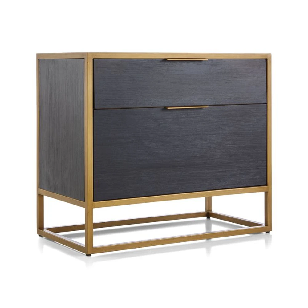 Oxford Black Lateral File Cabinet