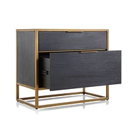 Oxford Black Lateral File Cabinet