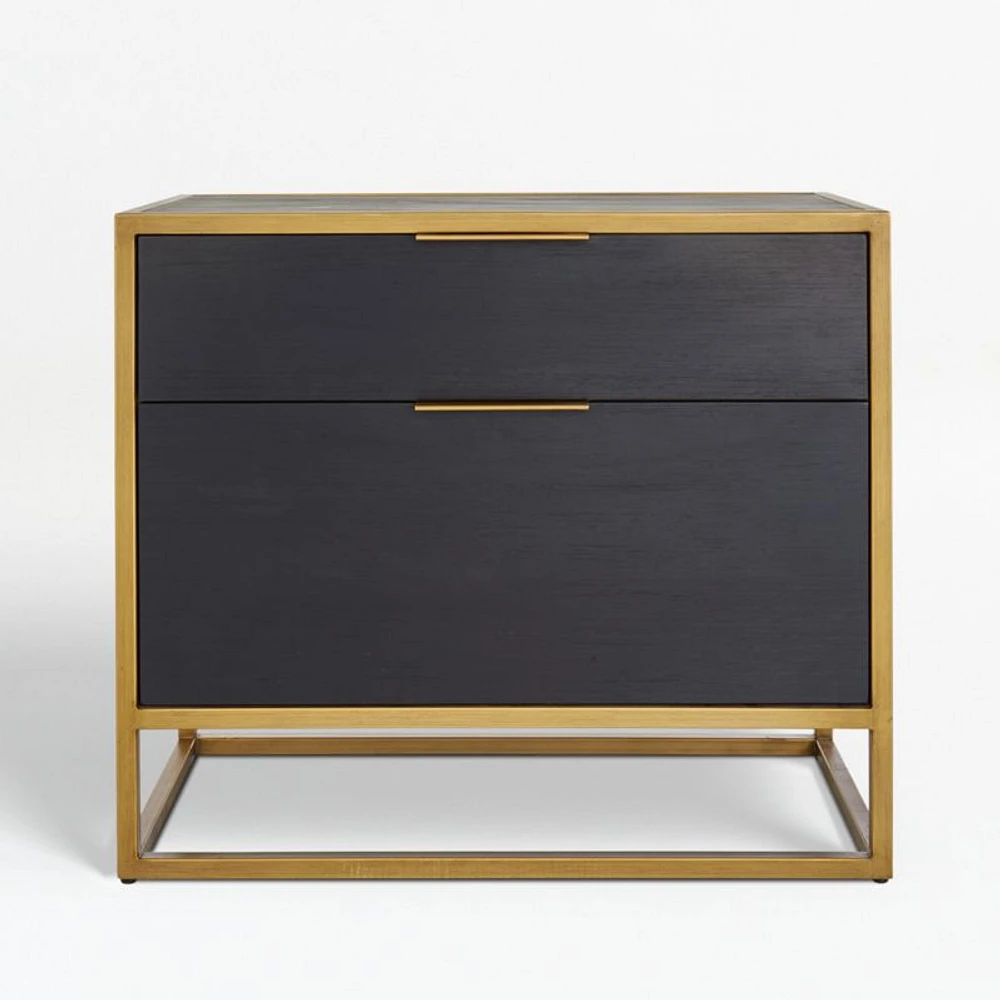 Oxford Black Lateral File Cabinet