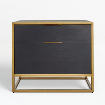 Oxford Black Lateral File Cabinet