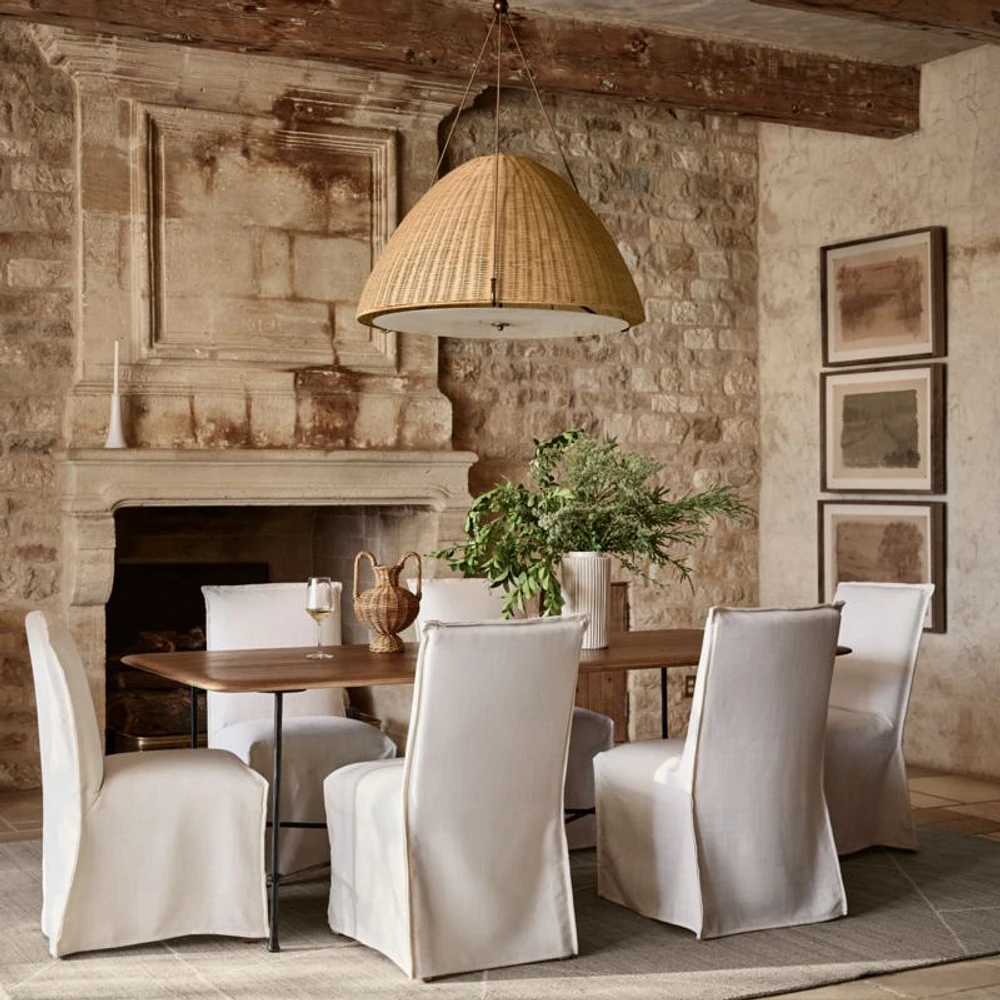 Brussels 88" Solid Oak Wood Dining Table