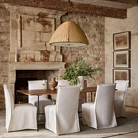 Brussels 88" Solid Oak Wood Dining Table