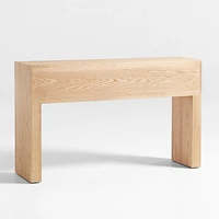 Pace Oak Wood Storage Console Table
