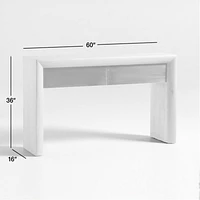Pace Oak Wood Storage Console Table