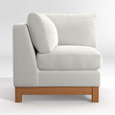 Pacific Corner Chair with Wood Legs