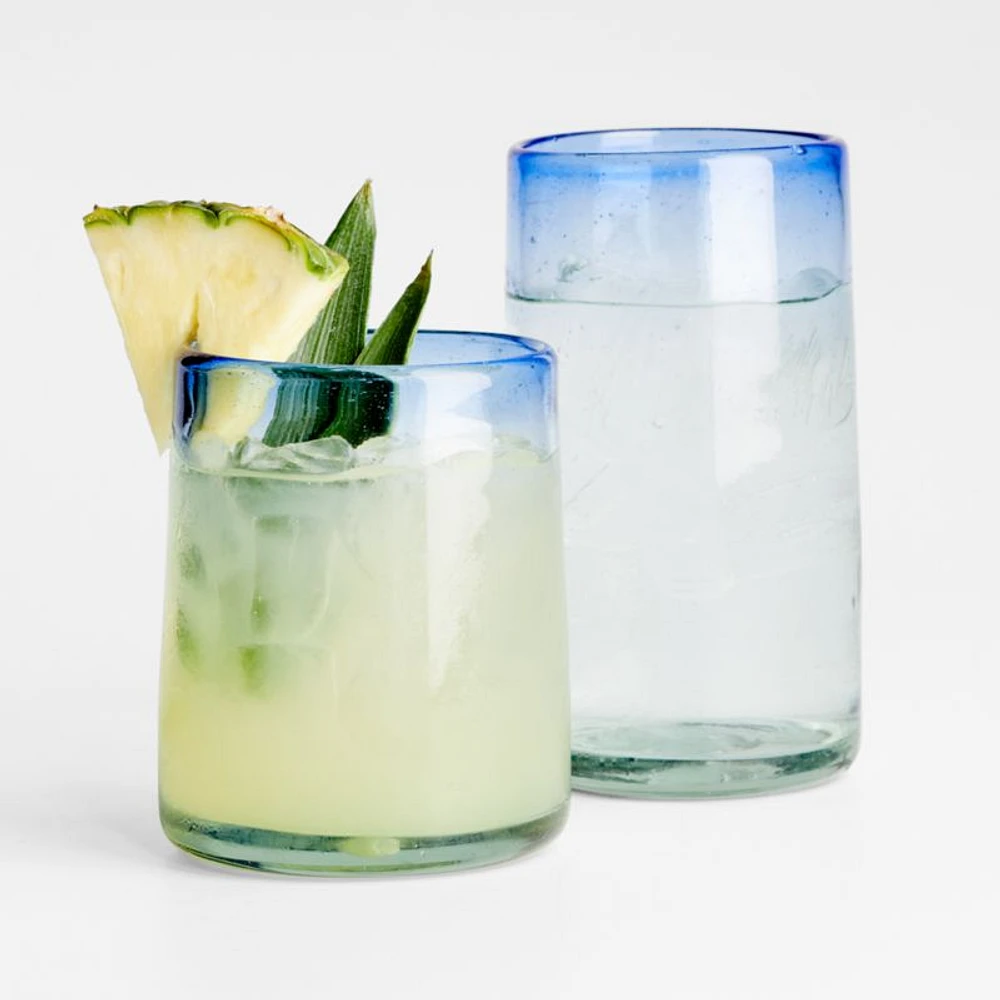 Pacifico Blue Rim 12-Oz. Double Old-Fashioned Glass