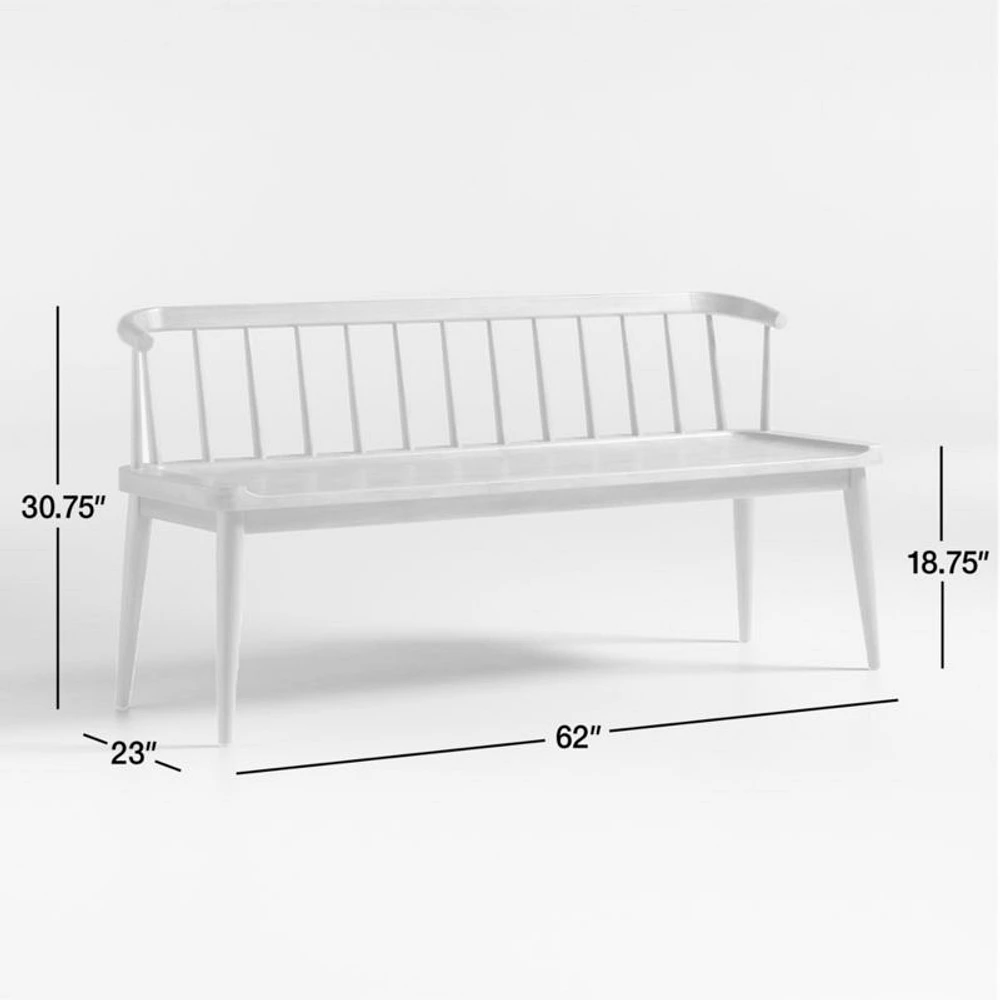 Pali Light Brown Wood Dining Bench